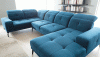 Foto SOFÁ EN FORMA DE U I REPOSACABEZAS RECLINABLES 350 CM X 201 CM NEVIRO GRIS