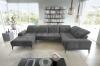 Foto SOFÁ EN FORMA DE U I REPOSACABEZAS RECLINABLES 350 CM X 201 CM NEVIRO GRIS