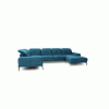 Foto SOFÁ EN FORMA DE U I REPOSACABEZAS RECLINABLES 350 CM X 201 CM NEVIRO AZUL
