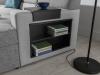 Foto SOFÁ CAMA FORMA DE U 310 CM X 159 CM MARKOS GRIS OSCURO TELA/GRIS CLARO TELA