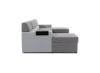 Foto SOFÁ CAMA FORMA DE U 310 CM X 159 CM MARKOS GRIS OSCURO TELA/GRIS CLARO TELA
