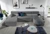 Foto SOFÁ CAMA FORMA DE U 310 CM X 159 CM MARKOS GRIS OSCURO TELA/GRIS CLARO TELA
