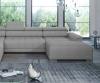 Photo XL sofa with movable headrests - CAMPO XL, Fabric, Grey