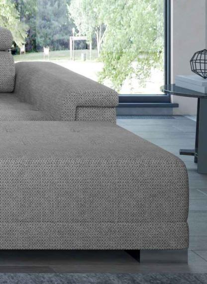 Photo XL sofa with movable headrests - CAMPO XL, Fabric, Grey