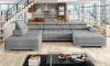 Photo XL sofa with movable headrests - CAMPO XL, Fabric, Grey