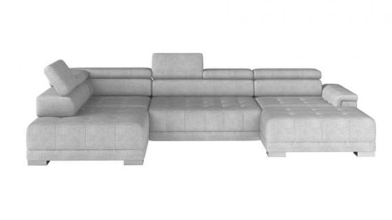 Photo XL sofa with movable headrests - CAMPO XL, Fabric, Grey