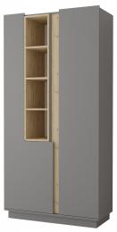 VITRINA ALTO GREY 08 GRIS/ROBLE