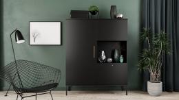 VITRINA 120 CM LANZZI NEGRO