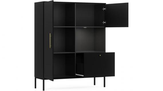 Photo Display cabinet - Lanzzi, 120 cm, matte black