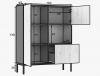 Photo Display cabinet - Lanzzi, 120 cm, matte black