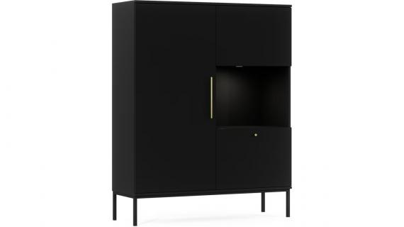 Photo Display cabinet - Lanzzi, 120 cm, matte black