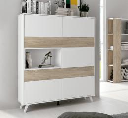 VITRINA MOD.SOTO BLANCO-ROBLE