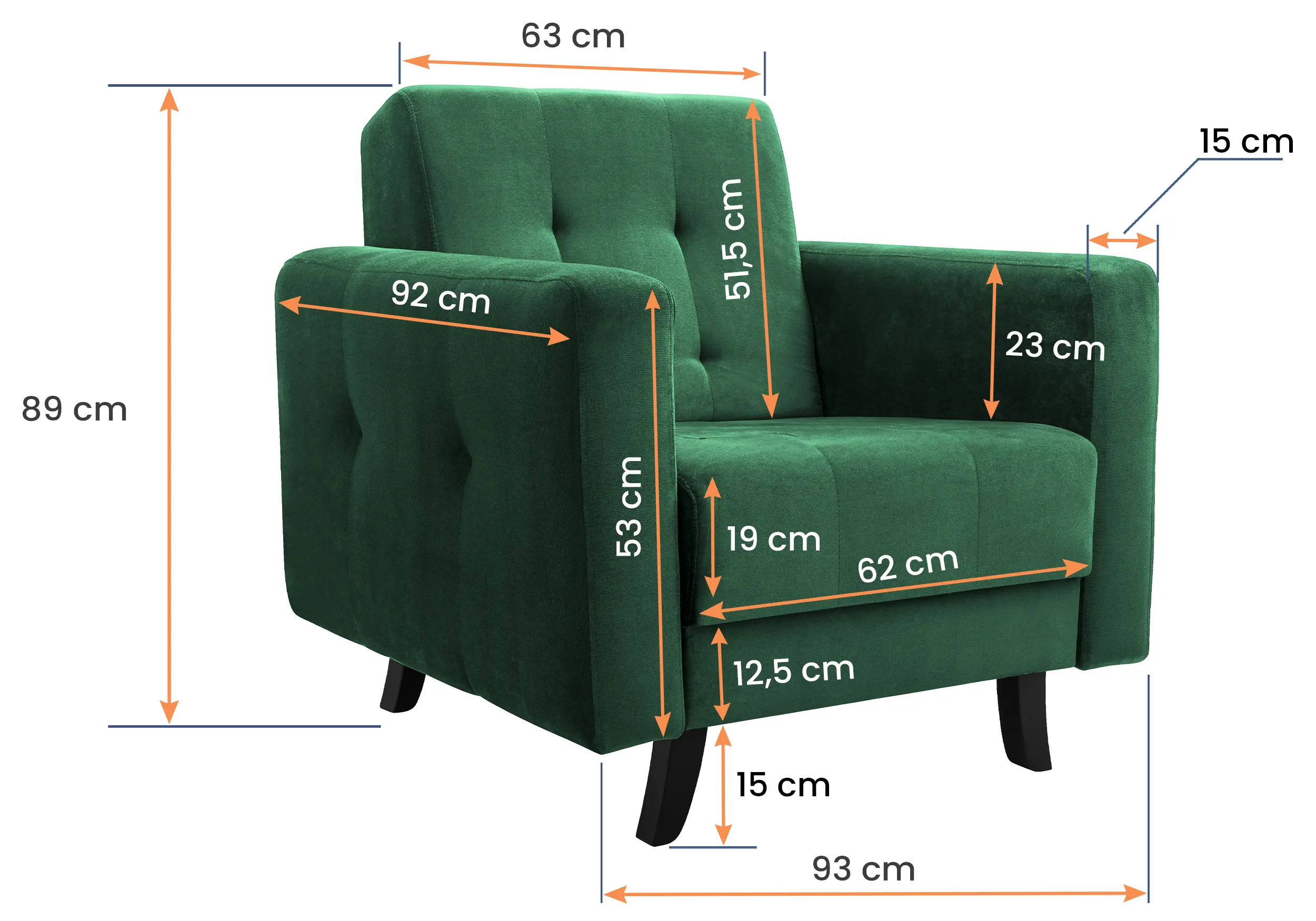 Sillón - LIZBONA, Verde