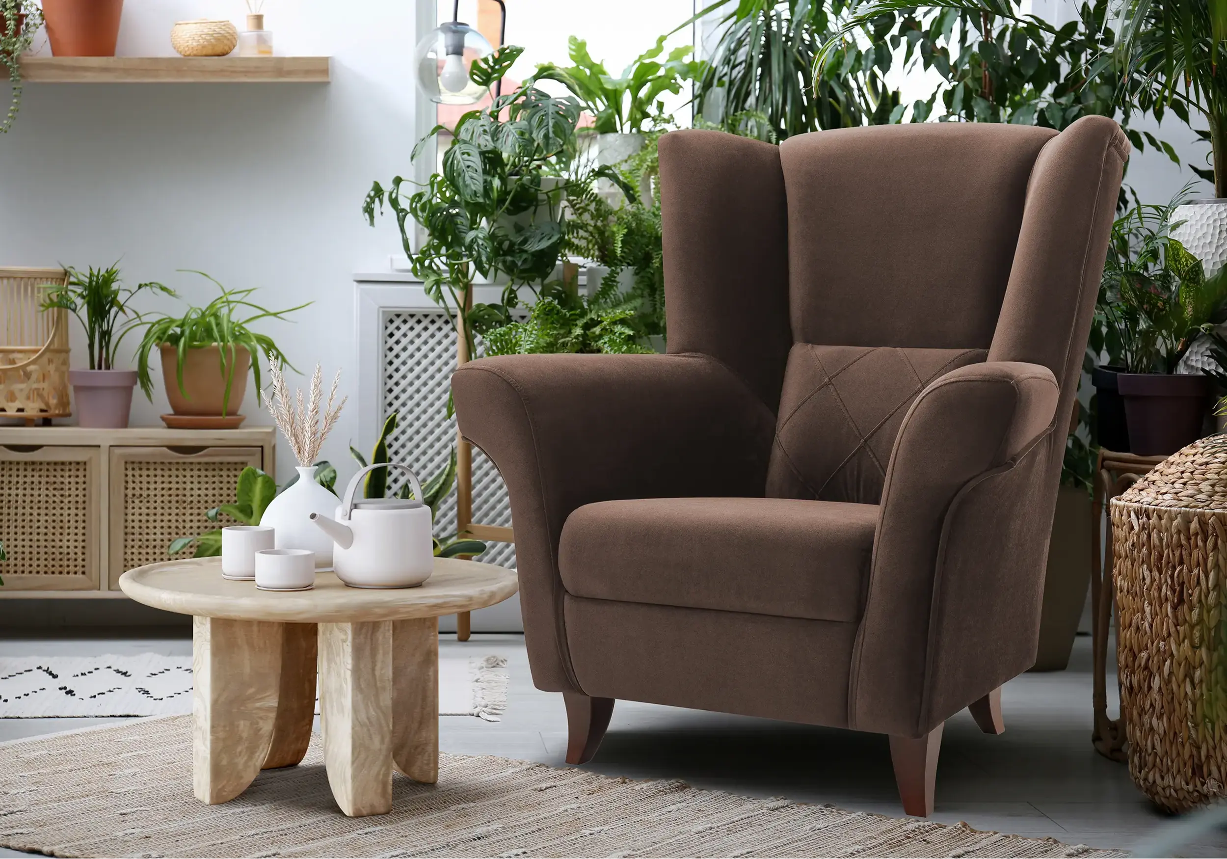 Sillón - marrón oscuro KENT