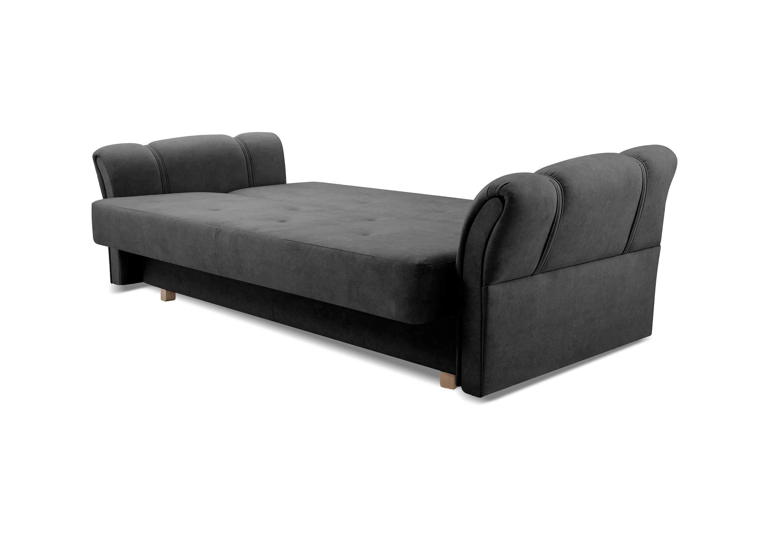 SOFÁ CAMA PLEGABLE COMPACTO 220 CM MAGDA GRIS OSCURO
