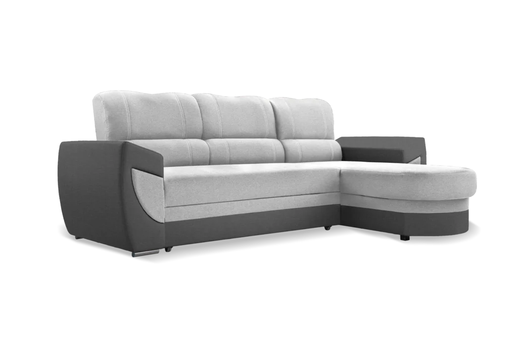 SOFÁ CAMA CON ARCÓN 250 CM X 170 TRENDY GRIS CLARO TELA/GRIS OSCURO TELA