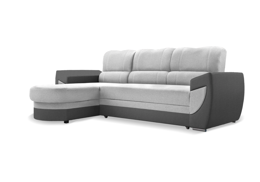 SOFÁ CAMA CON ARCÓN 250 CM X 170 TRENDY GRIS CLARO TELA/GRIS OSCURO TELA