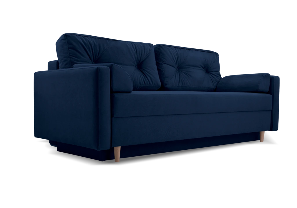 SOFÁ CAMA ESTILO NORDICO 3 PLAZAS 213 CM ASTORIA AZUL