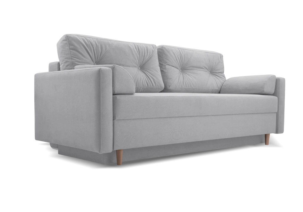 SOFÁ CAMA ESTILO NORDICO 3 PLAZAS 213 CM ASTORIA GRIS CLARO