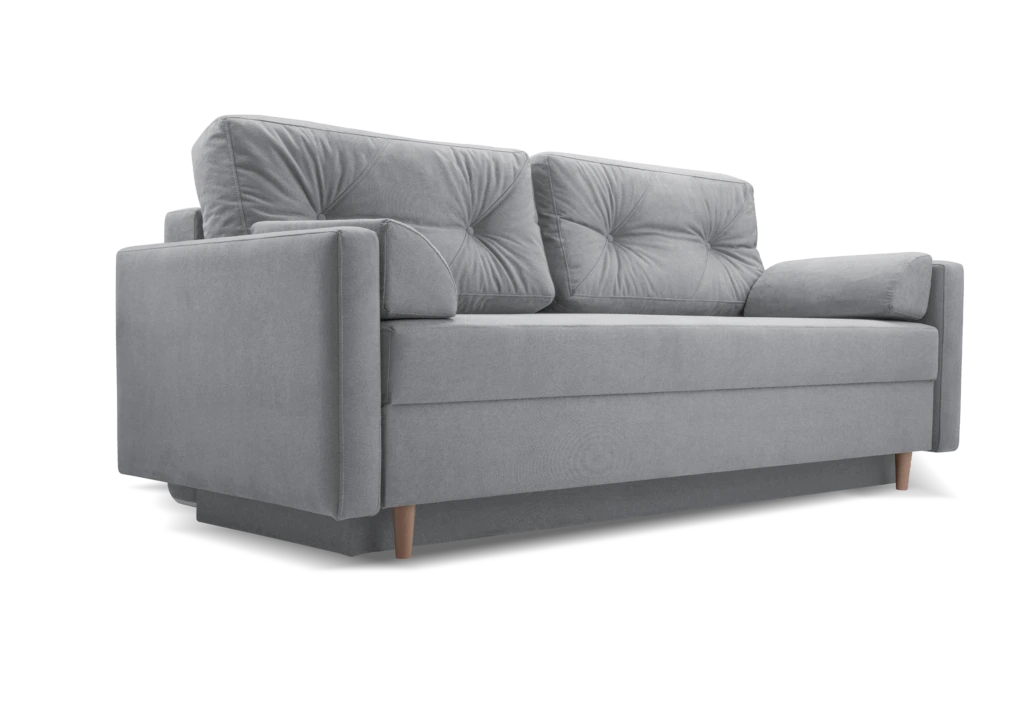 SOFÁ CAMA ESTILO NORDICO 3 PLAZAS 213 CM ASTORIA GRIS
