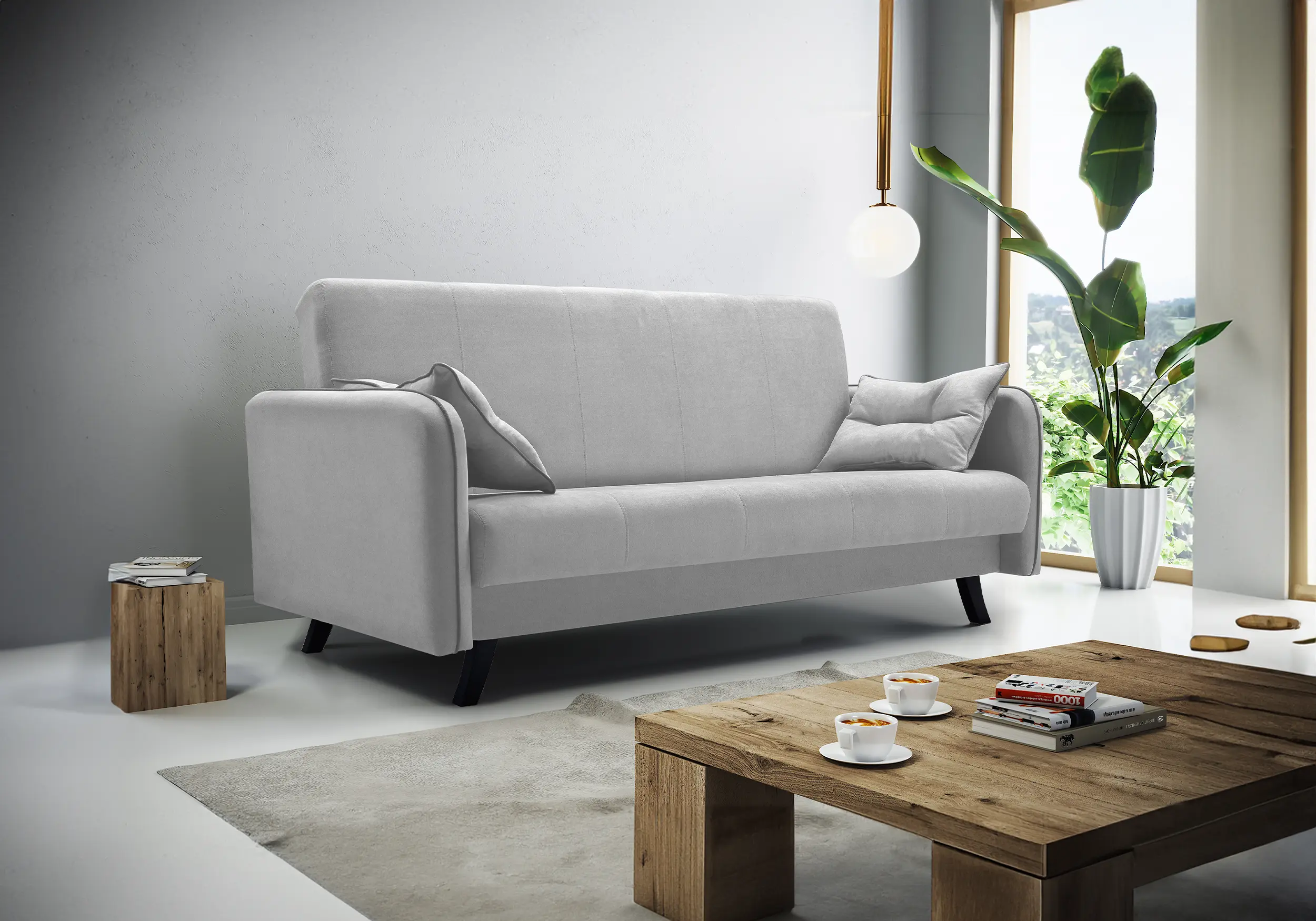 SOFÁ CAMA CLIC-CLAC 206 CM PRIMO GRIS
