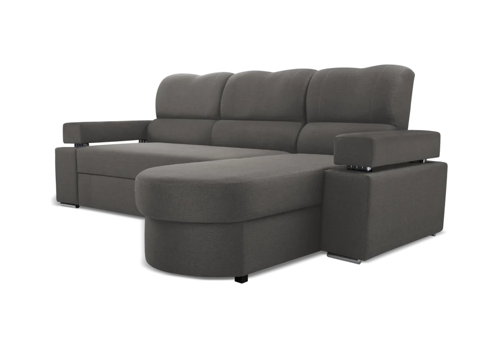 SOFÁ CAMA CON ARCÓN 254 CM X 178 CM MAGIC GRIS OSCURO TELA