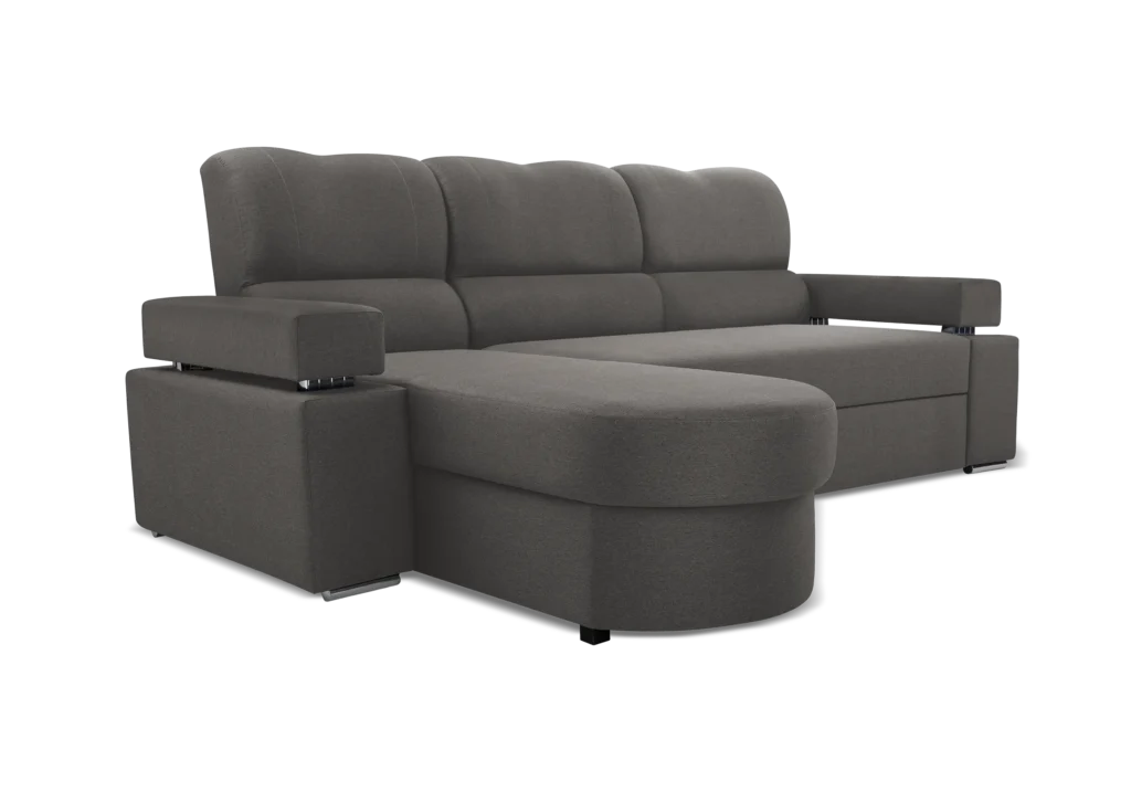 SOFÁ CAMA CON ARCÓN 254 CM X 178 MAGIC GRIS OSCURO TELA
