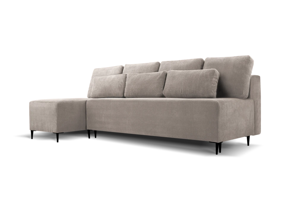 SOFÁ CAMA CON ARCÓN PATAS ALTAS SIN REPOSABRAZOS CHAISE LONGUE 251 CM X 140 MAROKO BEIGE