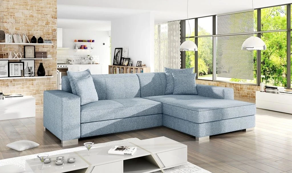 SOFÁ CAMA CON ARCÓN 266 CM X 177 CM MEXICO AZUL