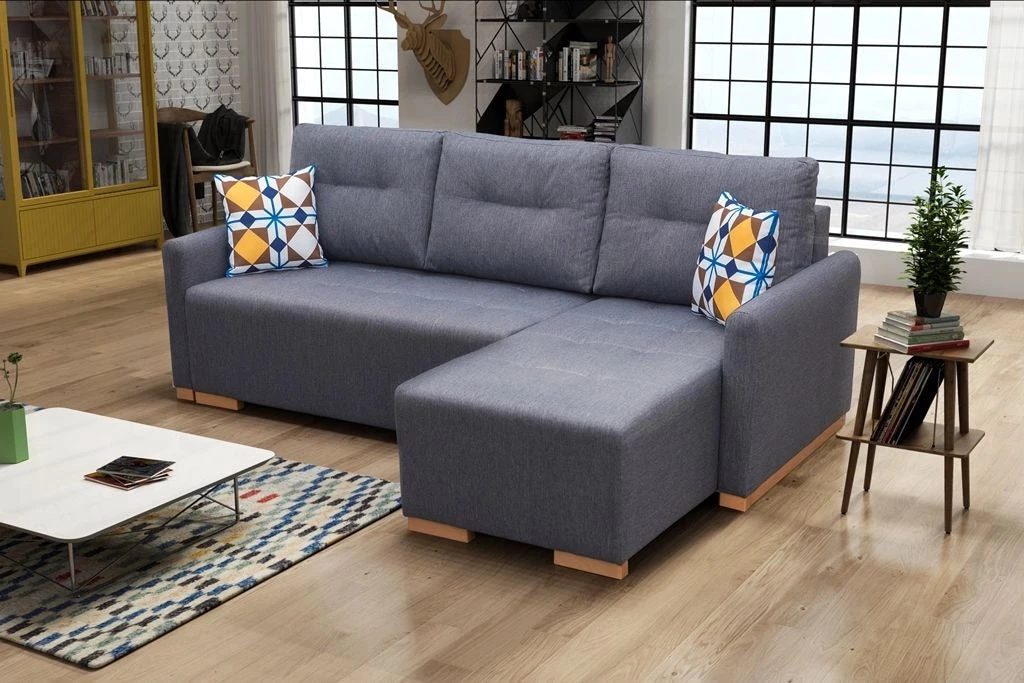 SOFÁ CAMA CON ARCÓN 228 CM X 151 CM X1 GRIS OSCURO