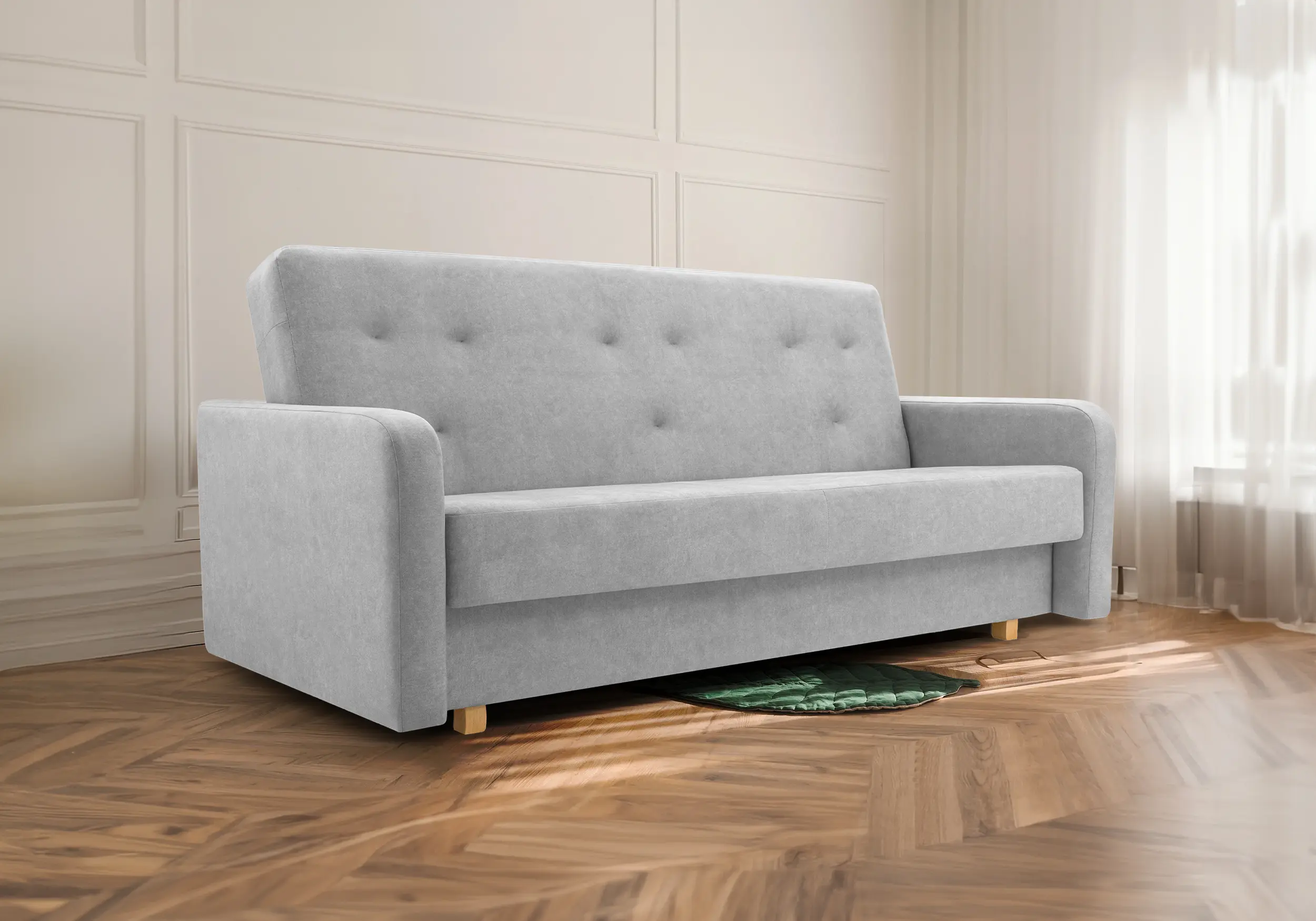 SOFÁ CAMA CLIC-CLAC 205 CM KASIA GRIS CLARO