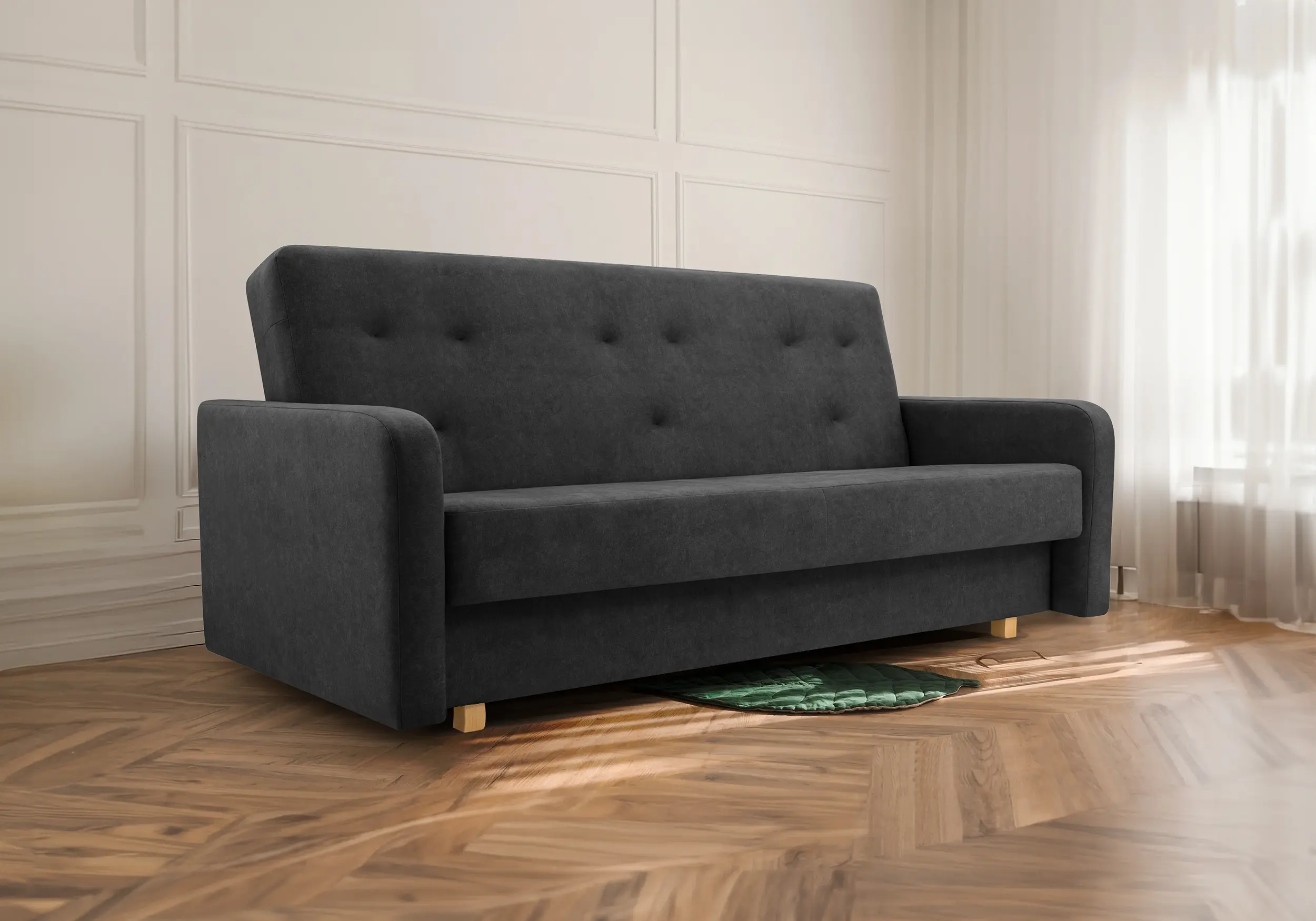 SOFÁ CAMA CLIC-CLAC 205 CM KASIA GRIS OSCURO