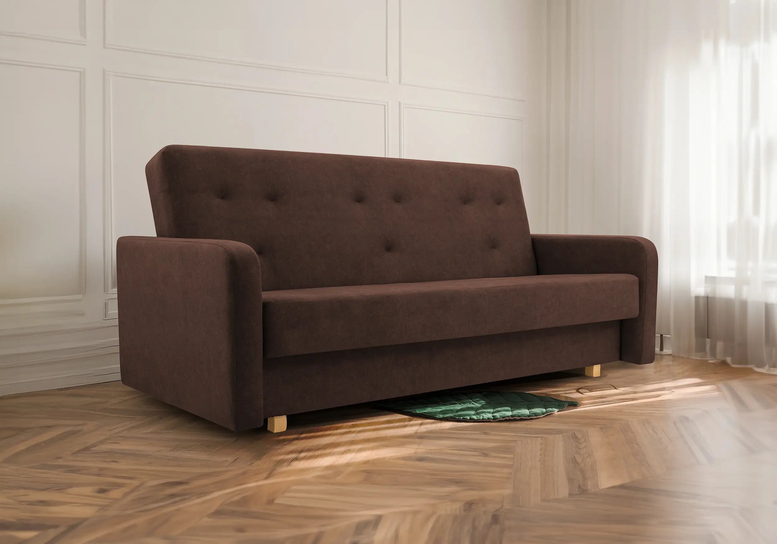 SOFÁ CAMA CLIC-CLAC 205 CM KASIA MARRÓN