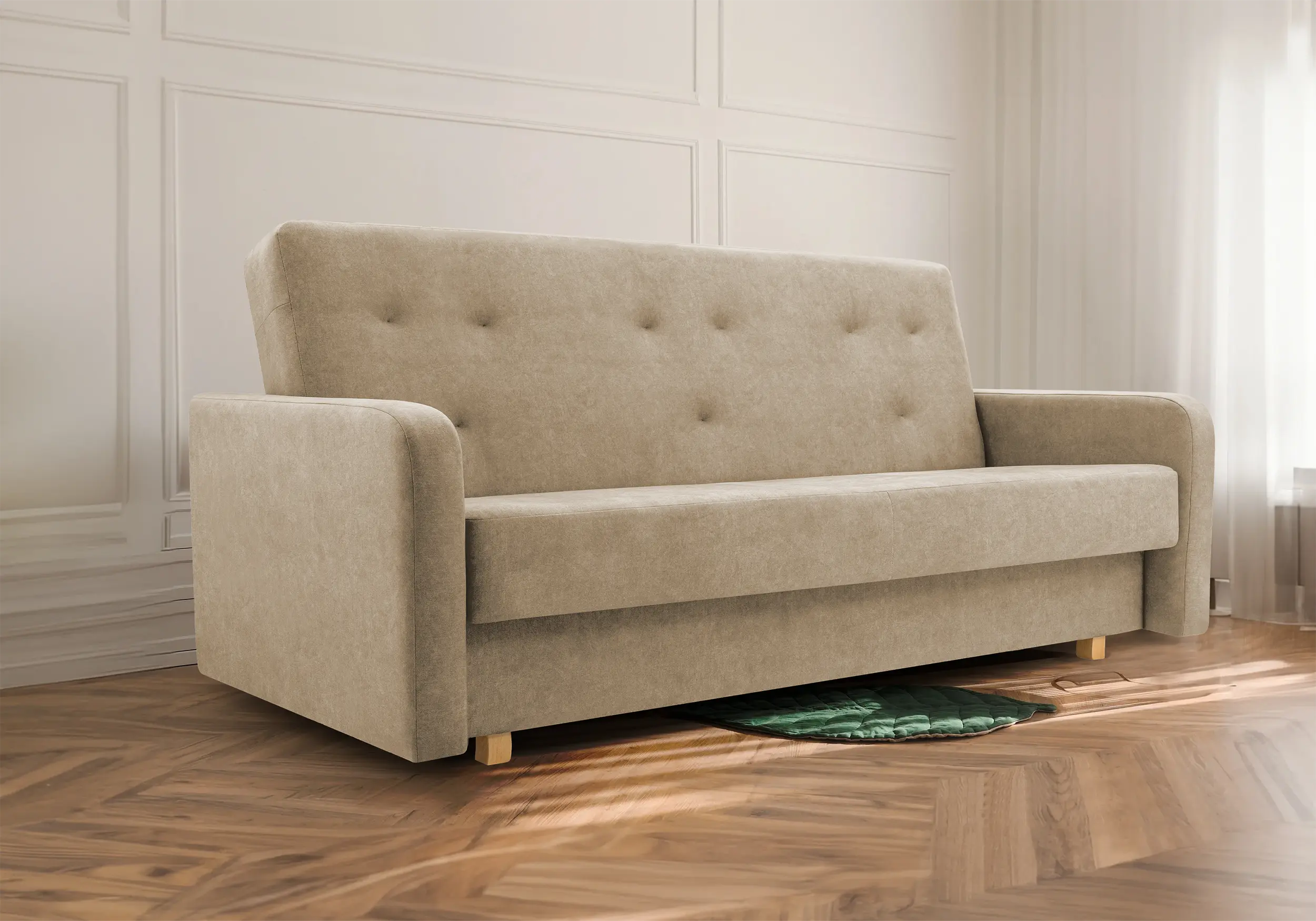 SOFÁ CAMA CLIC-CLAC 205 CM KASIA BEIGE