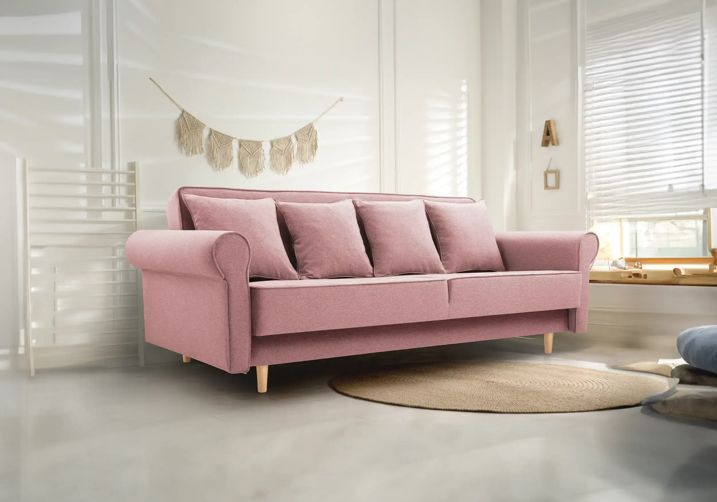 SOFÁ CAMA EXTRAIBLE 216 CM KRYSTYNA ROSA