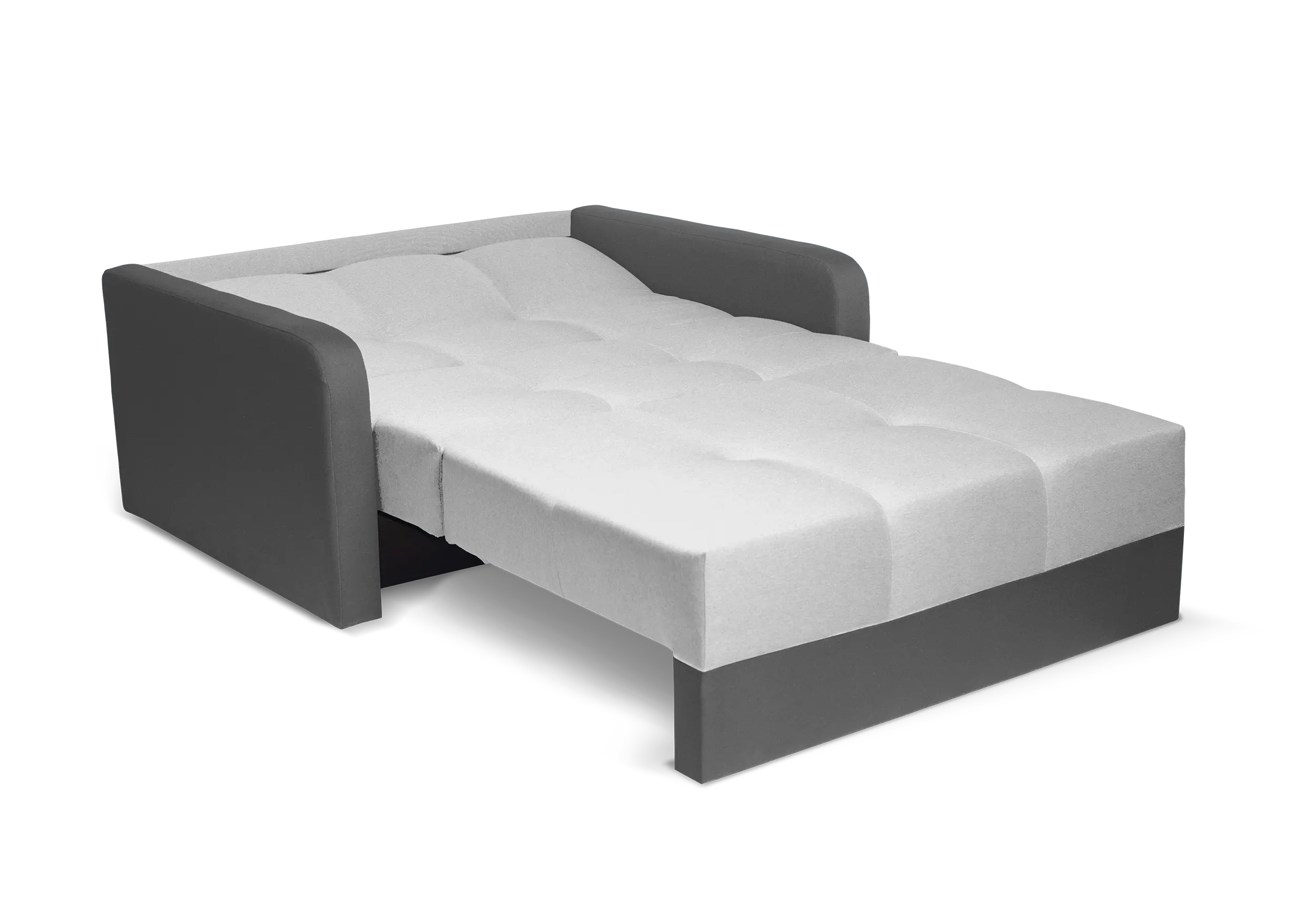 SOFÁ CAMA PEQUEÑO 1 PLAZA 104 CM TOP GRIS CLARO/GRIS OSCURO