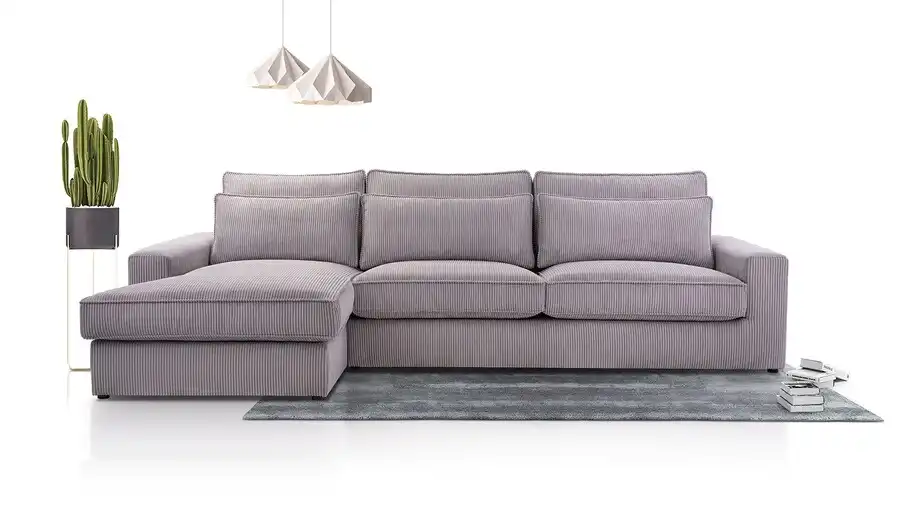 SOFÁ GRANDE 308 CM X 176 CM CLEO GRIS