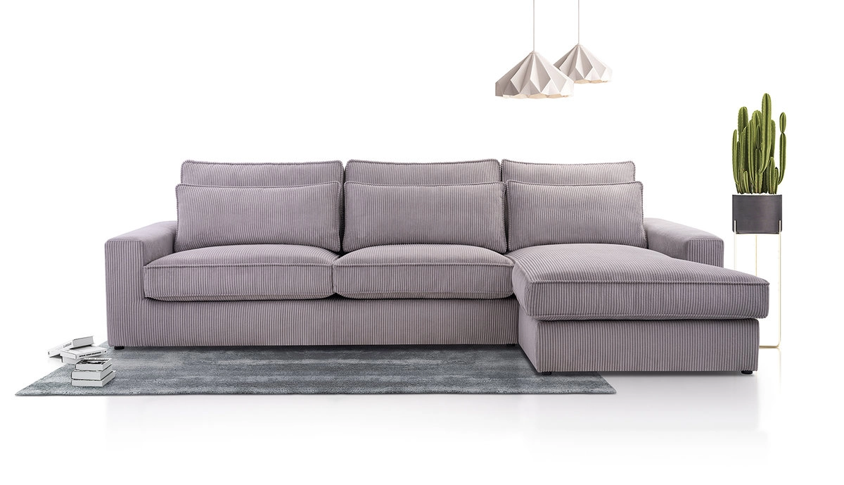 SOFÁ GRANDE 308 CM X 176 CM CLEO GRIS