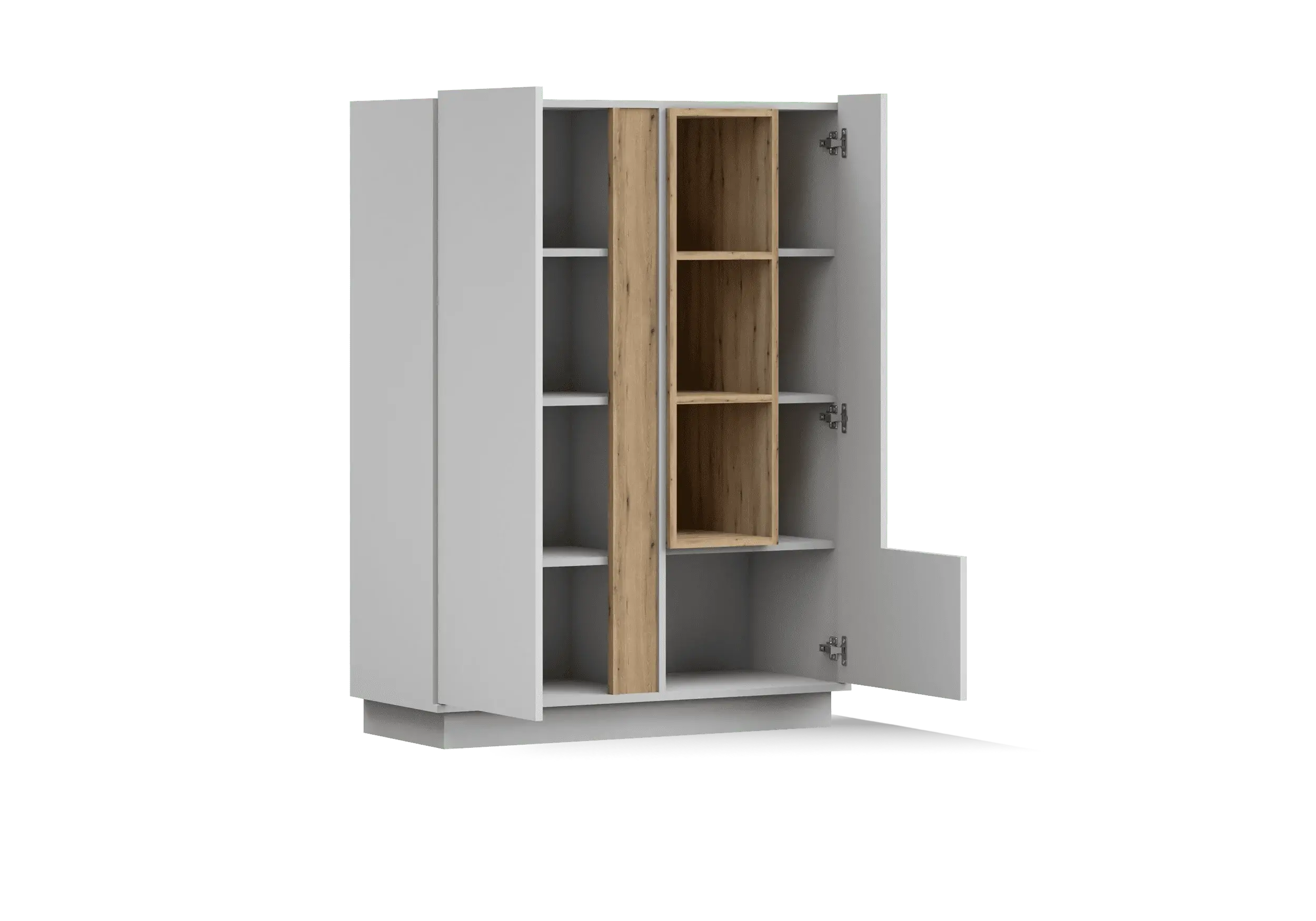 VITRINA BAJO GREY 07 BLANCO/ROBLE