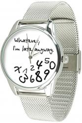 Женские часы ZIZ Late white (ремешок из нержавеющей стали серебро)