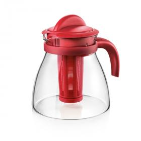 Чайник MONTE CARLO 1.5 л, с настаивателем, красный