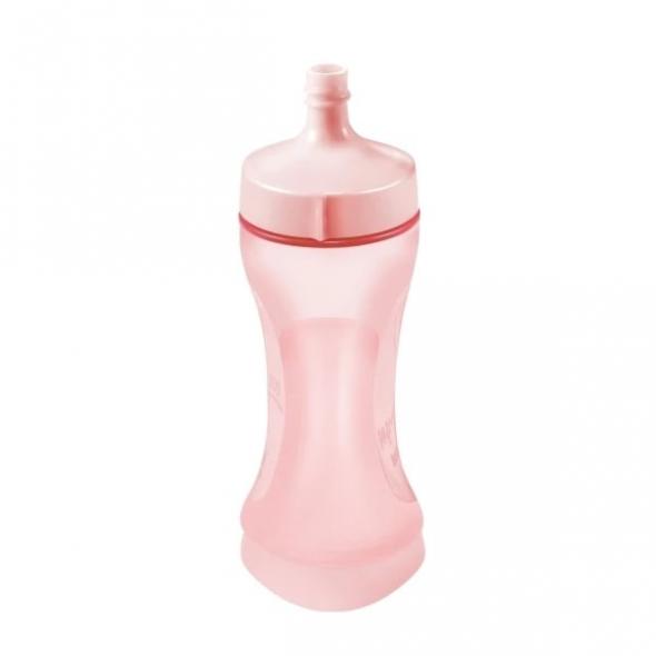 Фото 4 Гибкая бутылочка PAPU PAPI 200 мл, с ложечкой, розовая L