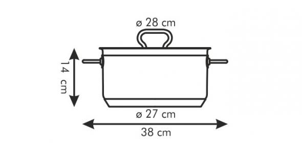 Фото 4 Кастрюля HOME PROFI с крышкой ø 28 см, 8.5 л L