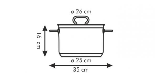 Фото 4 Каструля висока HOME PROFI з кришкою ø26 см, 8.5 л L
