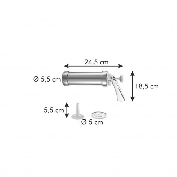 Фото 3 Прес для тіста/шприц кондитерський DELICIA, металевий L