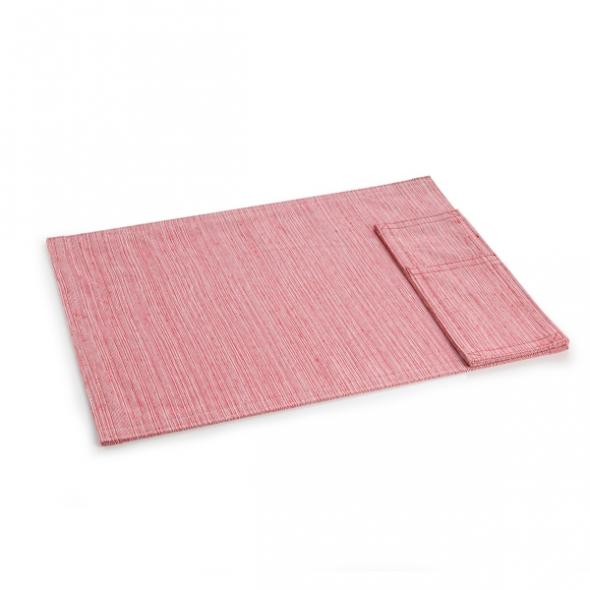 Фото 1 Тканинна серветка з кишенею для столових приборів FLAIR Lounge, 45x32 см, червоний L