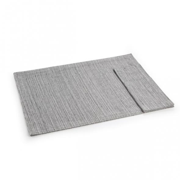 Фото 1 Тканинна серветка з кишенею для столових приборів FLAIR Lounge, 45x32 см, чорний L