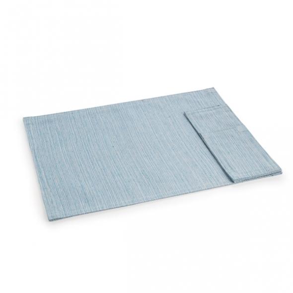Фото 1 Тканевая салфетка с карманом для столовых приборов FLAIR Lounge, 45 x 32 см, синяя L