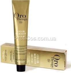 Безаммиачная крем-краска для волос №4.0 "Коричневый" с кератином и золотом Fanola Keratin Oro Puro