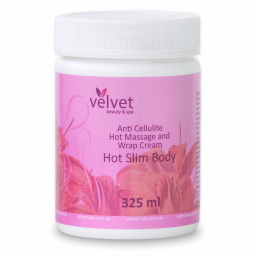 Антицеллюлитный согревающий крем для массажа и обертывания проблемных зон тела Velvet Hot Slim Body